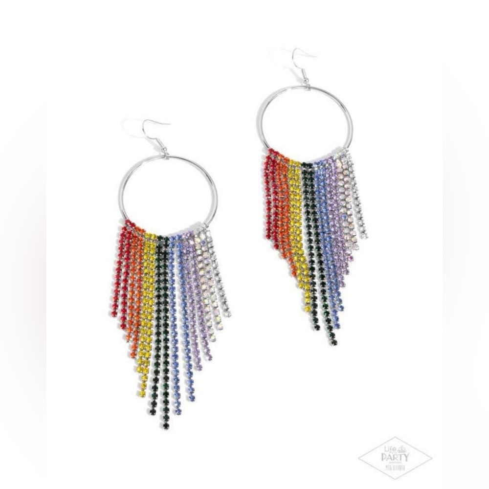 Paparazzi Multicolor Beaded Fringe Earrings